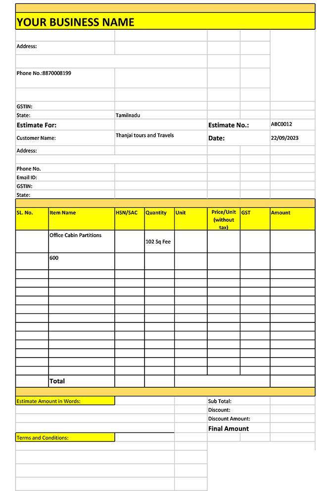 Estimate Format in Excel